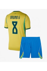 Brasilia Bruno Guimaraes #8 Jalkapallovaatteet Lasten Kotipeliasu MM-kisat 2026 Lyhythihainen (+ Lyhyet housut)